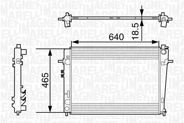 MAGNETI MARELLI Радиатор, охлаждение двигателя 350213127500